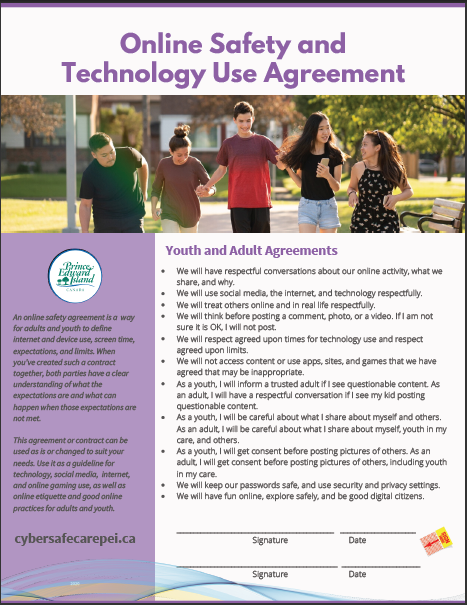 Thumbnail of PEI Online Safety and Technology Use Agreement